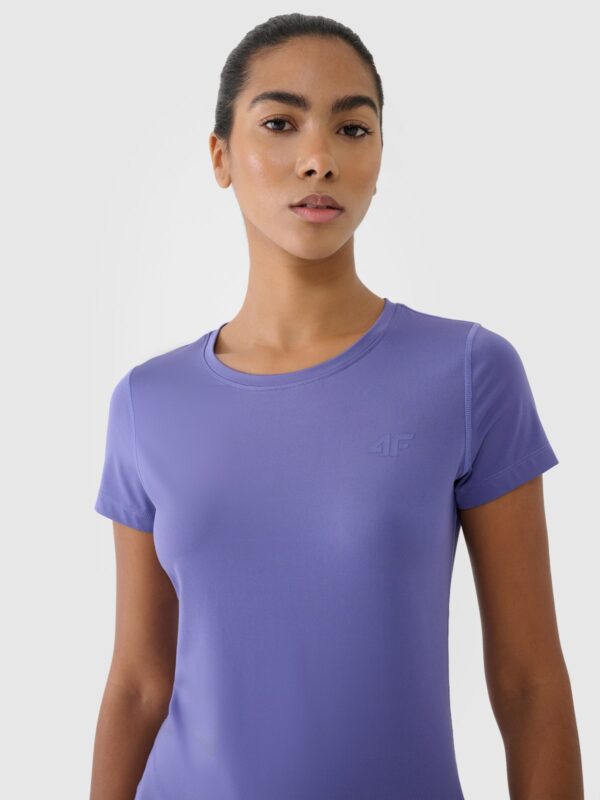 4F Koszulka treningowa regular szybkoschnąca damska - granatowa