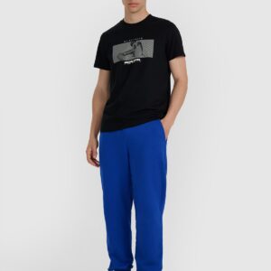 3d9b8666d694846b4813bbf54011040bda8e2639 4F T-shirt regular z nadrukiem męski - czarny