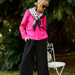 Spodnie kuloty z guzikami czarne