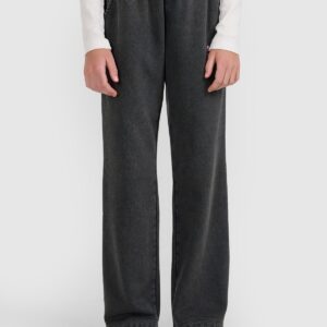 4F Spodnie dresowe z szerokimi nogawkami dziewczęce - szare 122 (6-7 lat)