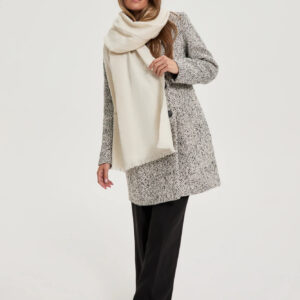 Gładki szal beżowy