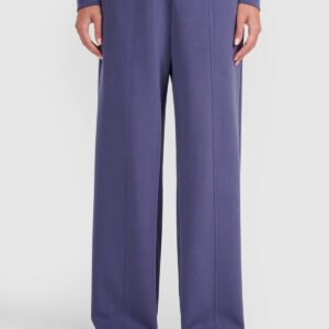 4F Spodnie dresowe z szerokimi nogawkami z modalem damskie - granatowe