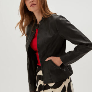 Kurtka z ekoskóry czarna