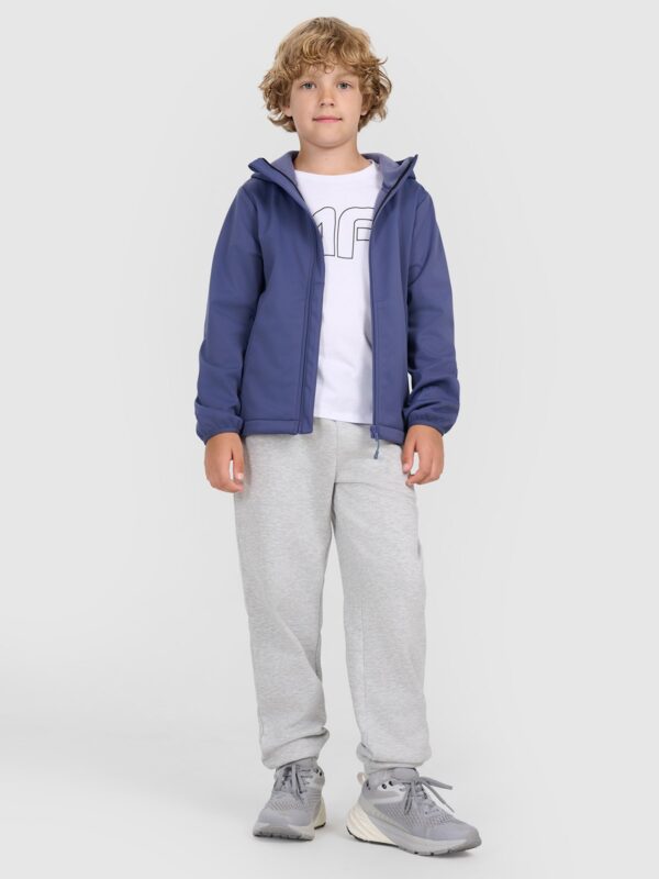 4F Kurtka softshell wiatroodporna membrana 5000 chłopięca - granatowa 128 (7-8 lat)