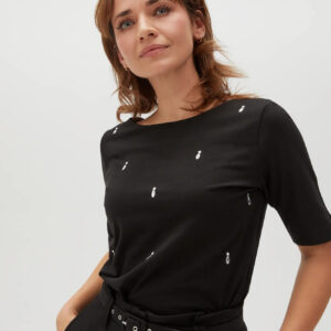 4177d7b3e84fbbb990ab77c5f1ccb922fbe1a775 Bluzka ozdobiona koralikami czarna