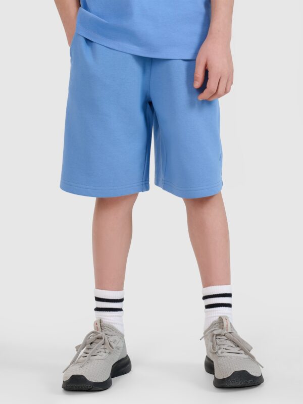 4F Spodenki dresowe chłopięce - niebieskie 128 (7-8 lat)