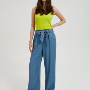 4395383243debd10331d1e7bf7991205144ca76c Spodnie lyocell z szerokimi nogawkami niebieskie