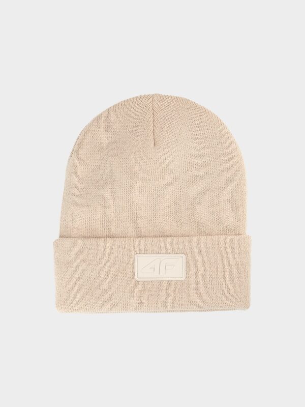 4F Czapka zimowa dziecięca - beżowa