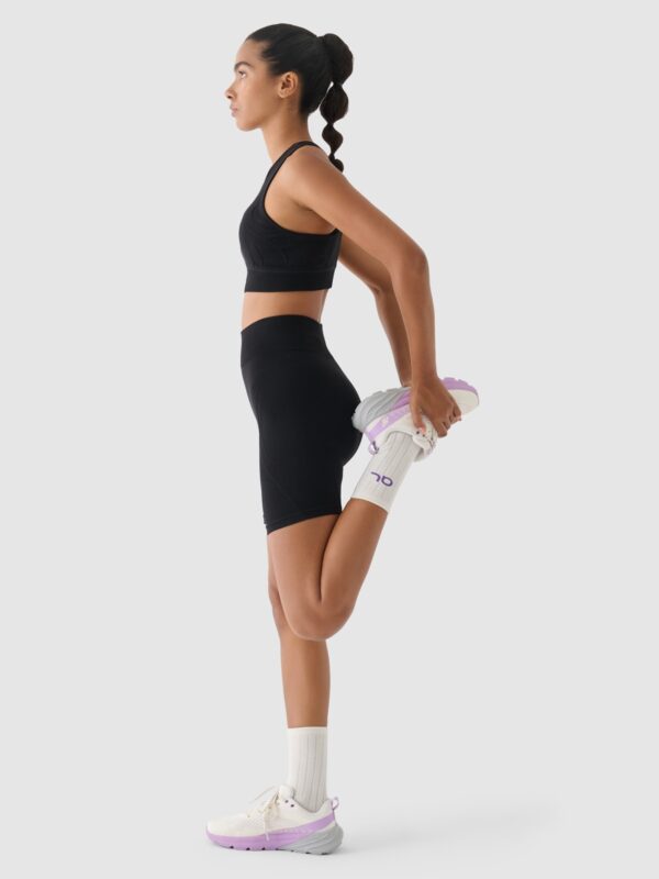 4F Legginsy kolarki treningowe bezszwowe 4F x Anna Lewandowska - czarne