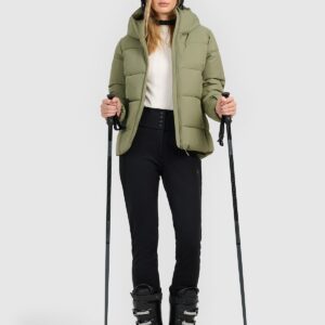 4F Kurtka narciarska membrana 5000 damska - khaki