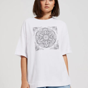 Bluzka z nadrukiem biała