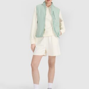 4F Bezrękawnik ze stójką damski - miętowy