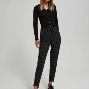 471a114105368fd41cfdf5e4b6e60809d8a5c61d Spodnie w kratę czarne