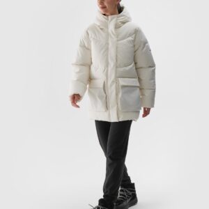 4F Kurtka puchowa z syntetycznym wypełnieniem damska - biała