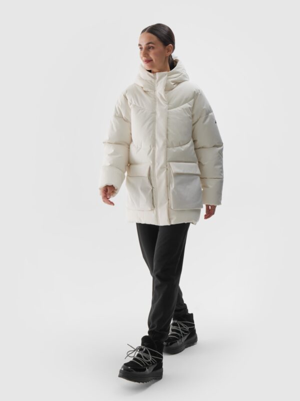 4F Kurtka puchowa z syntetycznym wypełnieniem damska - biała