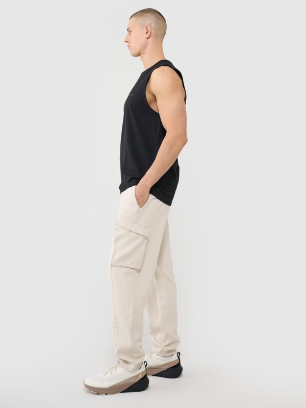 4F Spodnie casual cargo męskie - beżowe