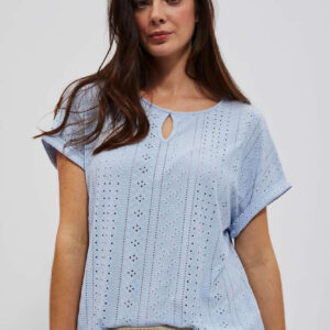 Ażurowa bluzka jasno-błekitna