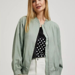 Kurtka bomberka zapinana na zamek oliwkowa