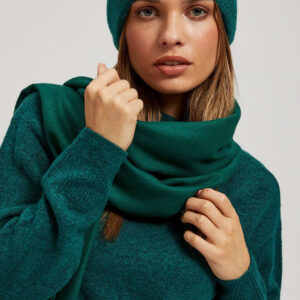 Gładki szalik szmaragdowy