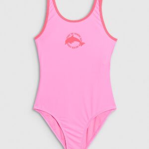 4F Kostium kąpielowy jednoczęściowy dziewczęcy - różowy 158/164 (12-14 lat)