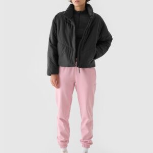 4F Kurtka puchowa z syntetycznym wypełnieniem damska - czarna