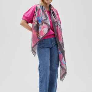 Letni szal damski szary