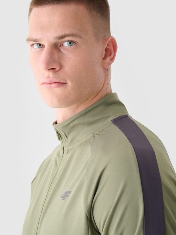 4F Bluza treningowa szybkoschnąca męska - oliwkowa/khaki