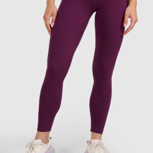 4F Legginsy treningowe szybkoschnące damskie - fioletowe