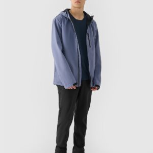 4F Kurtka softshell wiatroodporna membrana 8000 męska - niebieska