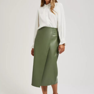 4bdae4d0e979279942122208317ff817e594749e Woskowana spódnica midi