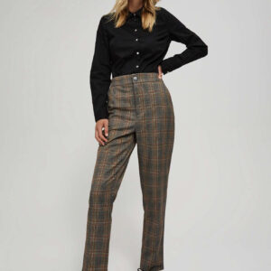 Spodnie w kratę szare