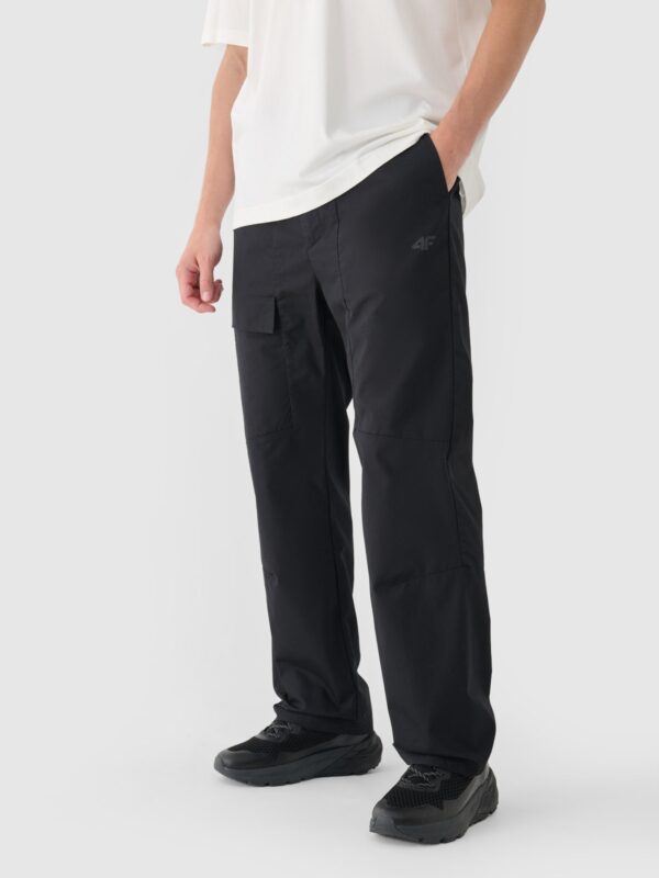 4F Spodnie casual męskie - czarne