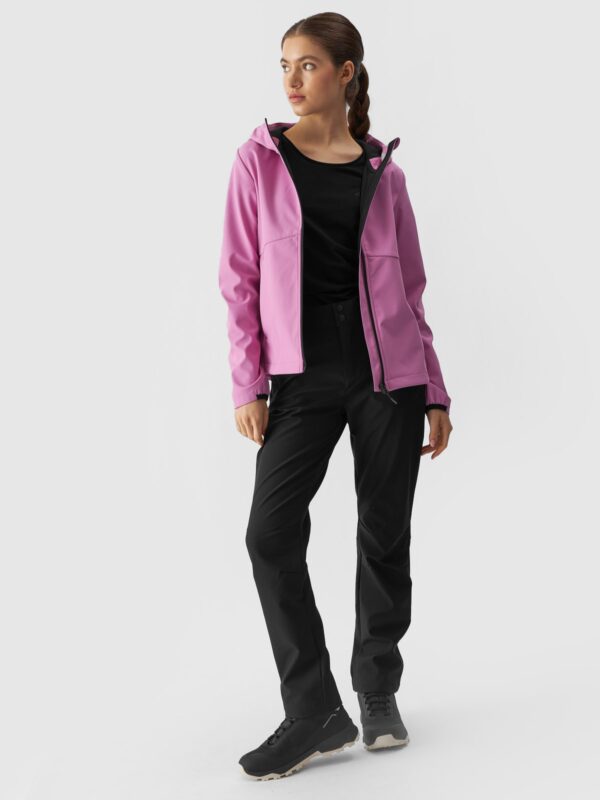 4d318718ac60ac4ebeda96f0ad26542fa7474c1d 4F Kurtka softshell wiatroodporna membrana 5000 damska - różowa