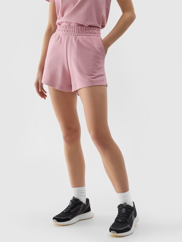 4F Spodenki dresowe damskie - różowe