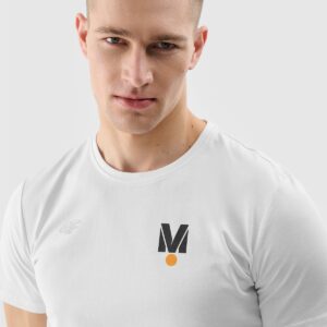 4F T-shirt regular z nadrukiem uniseks 4F x Drift Masters - biały