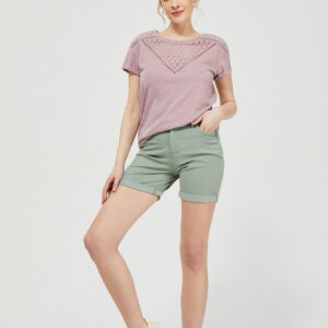 Szorty lyocell pistacjowe