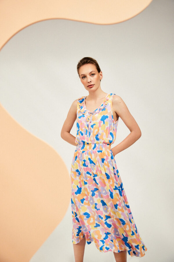 Wiskozowa sukienka midi