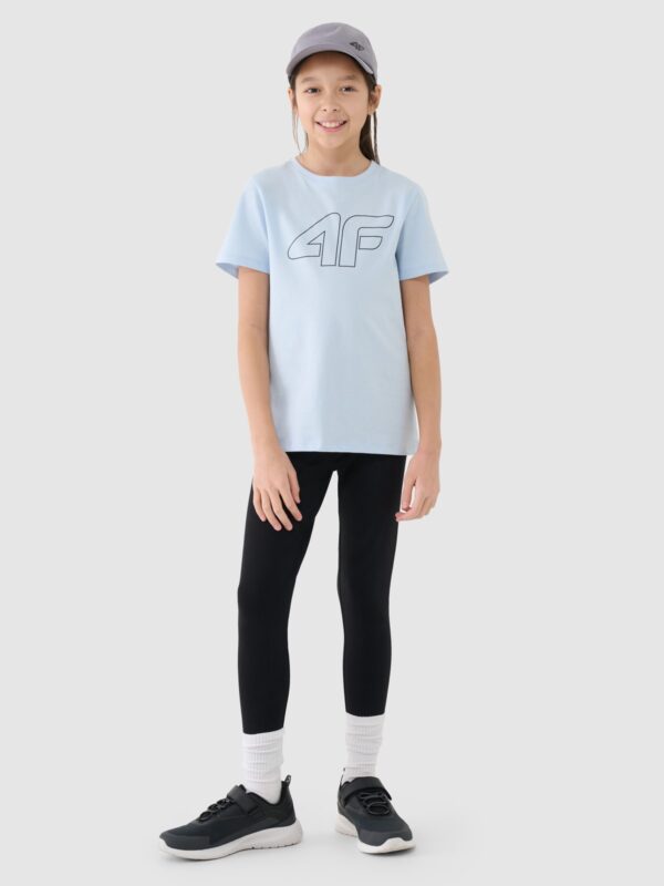 4F T-shirt z nadrukiem chłopięcy - niebieski 146 (10-11 lat)