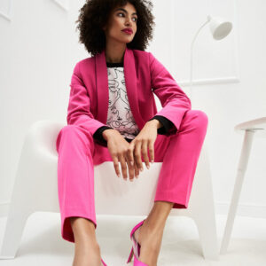 Gładka marynarka różowa