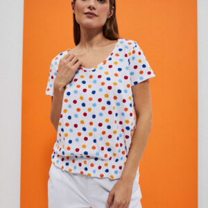 T-shirt w kolorowe kropki