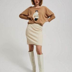 Ołówkowa spódnica piaskowa