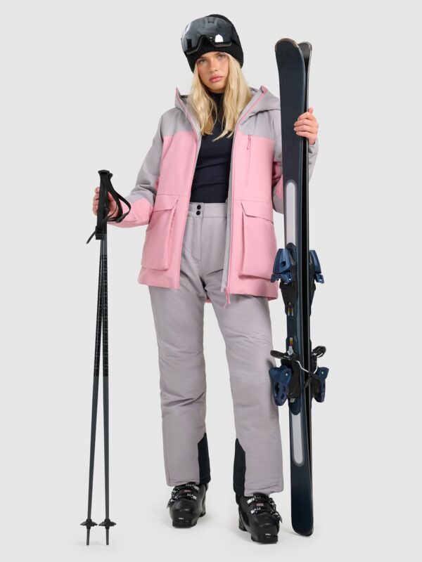 4fead3520a7d132cd250ecbc05360e646b4e5d21 4F Kurtka narciarska membrana 8000 damska - różowa
