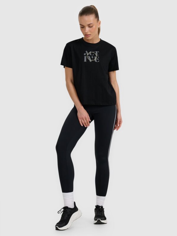 5064534a560d2baa8cc8d7fccb156d663f483abb 4F T-shirt z nadrukiem damski - czarny