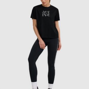 5064534a560d2baa8cc8d7fccb156d663f483abb 4F T-shirt z nadrukiem damski - czarny