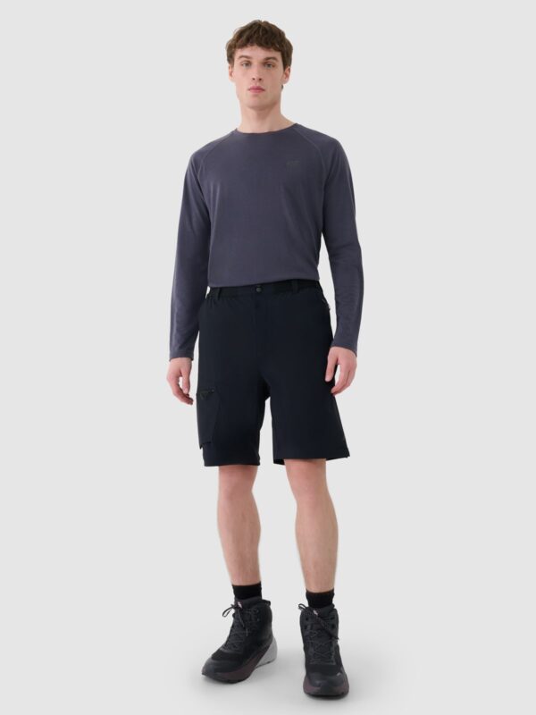 5071f1931d84508fc076bc140602e3b61c0716aa 4F Spodnie trekkingowe 2w1 męskie - czarne