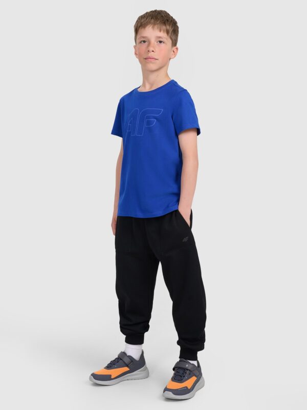 50f000507ca3dcc98784e5e395d5054b8dbac37e 4F T-shirt regular z nadrukiem chłopięcy - niebieski 140 (9-10 lat)
