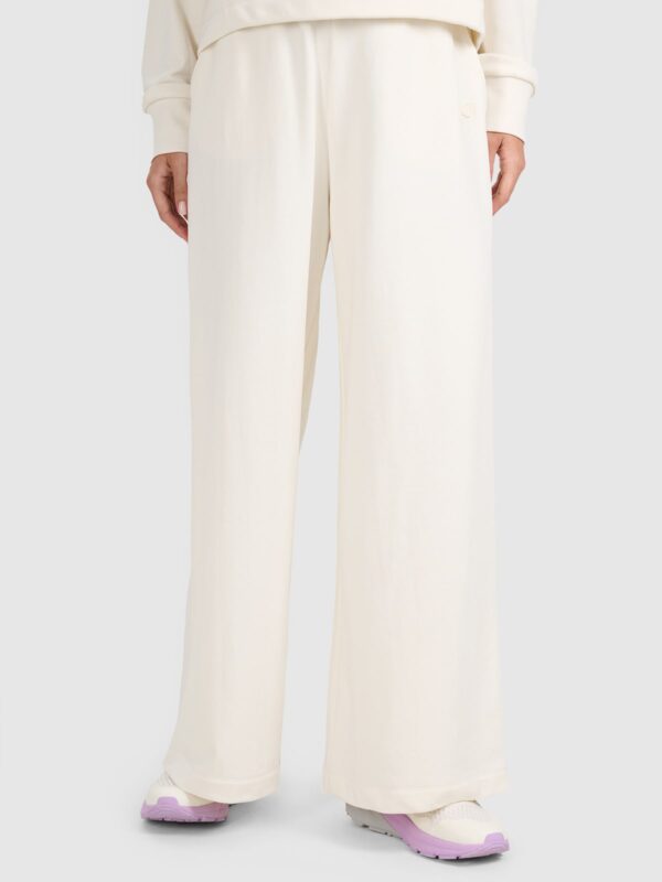 4F Spodnie dresowe z szerokimi nogawkami damskie - beżowe