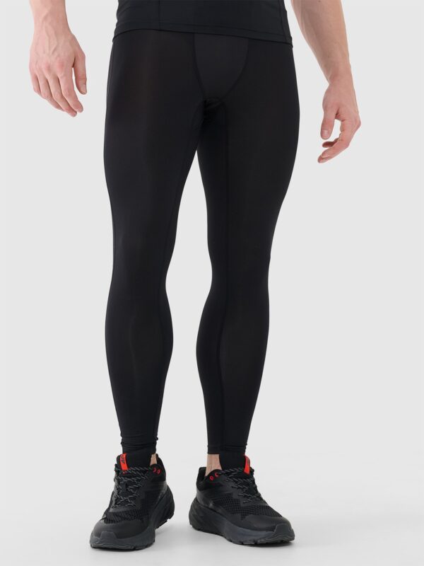 513cd1dbcc33f9f5b8574d4b0123e7125e9f9345 4F Legginsy treningowe męskie - czarne