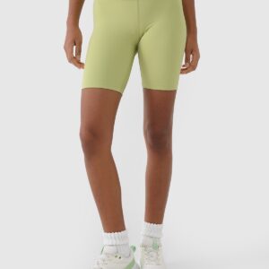 4F Legginsy kolarki treningowe damskie - zielone