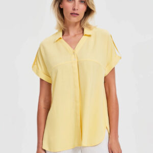 Koszula z wiskozy żółta
